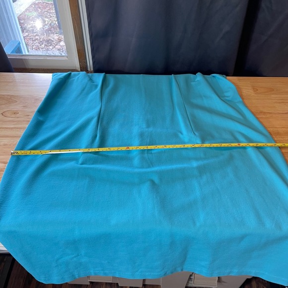 Talbots Woman Turquoise Blue Cap Sleeve Sheath Dress 24W Plus Size - Picture 6 of 7